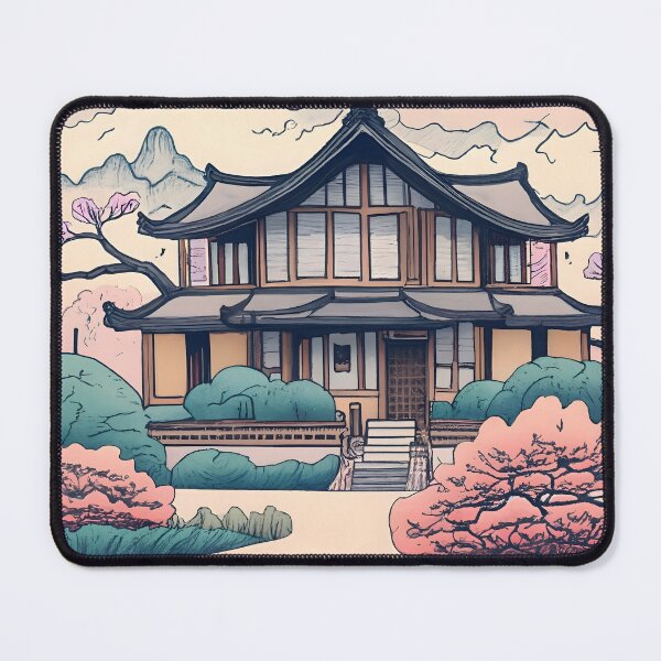 Item preview, Old Traditional Korean house Hanok Drawing designed and sold by Patricks-Art.