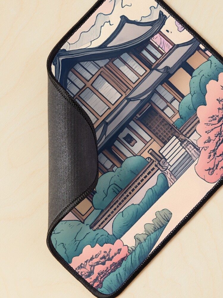 Thumbnail 2 of 5, Mouse Pad, Old Traditional Korean house Hanok Drawing designed and sold by Patricks-Art.