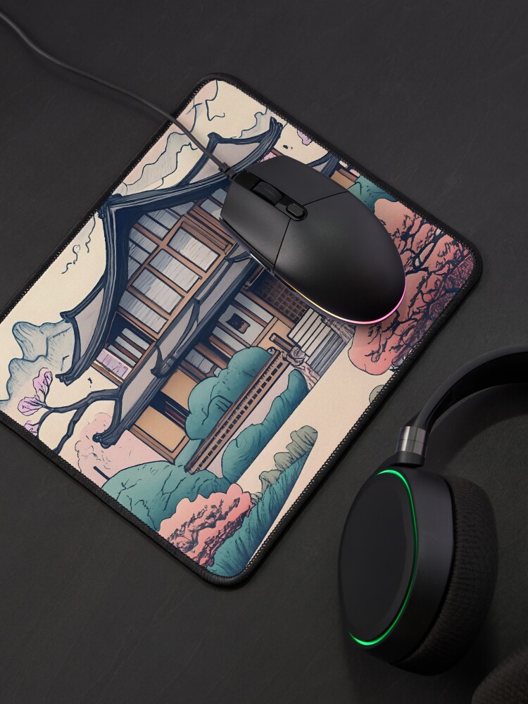 Thumbnail 4 of 5, Mouse Pad, Old Traditional Korean house Hanok Drawing designed and sold by Patricks-Art.