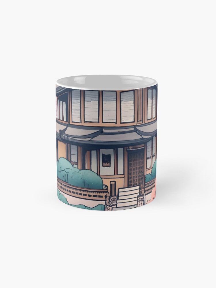 Thumbnail 4 of 6, Coffee Mug, Old Traditional Korean house Hanok Drawing designed and sold by Patricks-Art.