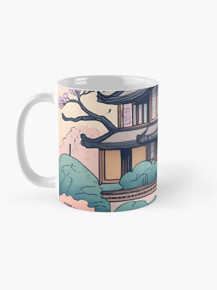 Thumbnail 3 of 6, Coffee Mug, Old Traditional Korean house Hanok Drawing designed and sold by Patricks-Art.