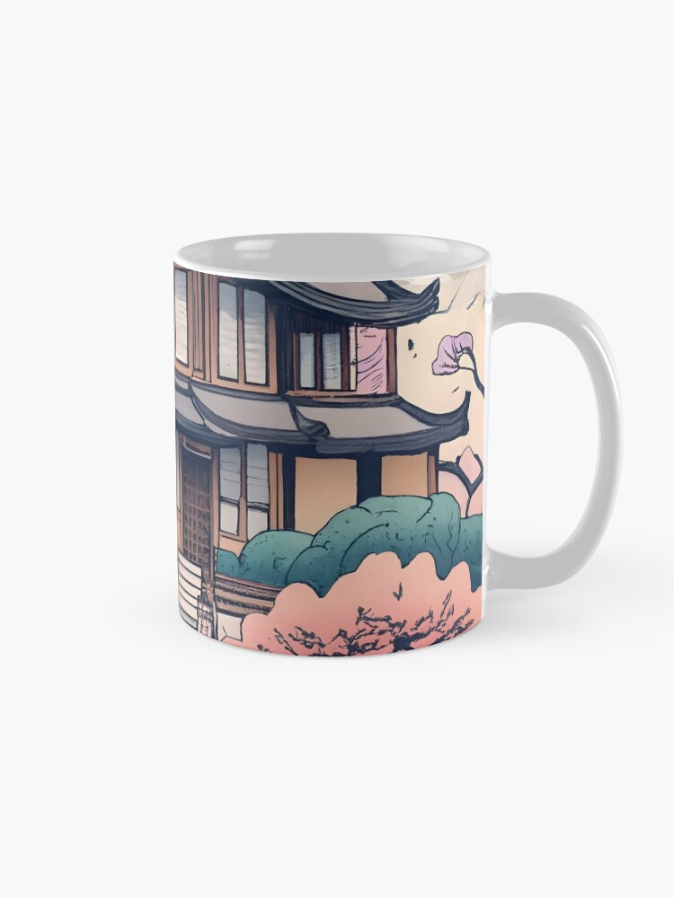 Thumbnail 5 of 6, Coffee Mug, Old Traditional Korean house Hanok Drawing designed and sold by Patricks-Art.