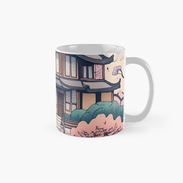 Item preview, Old Traditional Korean house Hanok Drawing designed and sold by Patricks-Art.