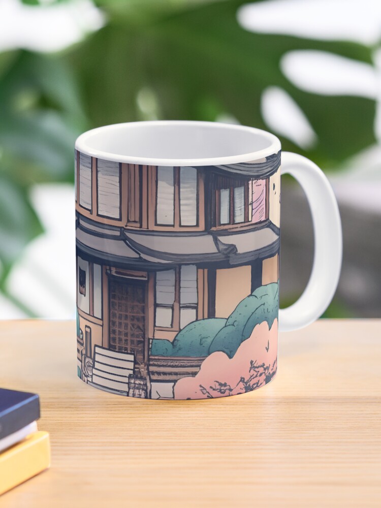 Thumbnail 1 of 6, Coffee Mug, Old Traditional Korean house Hanok Drawing designed and sold by Patricks-Art.