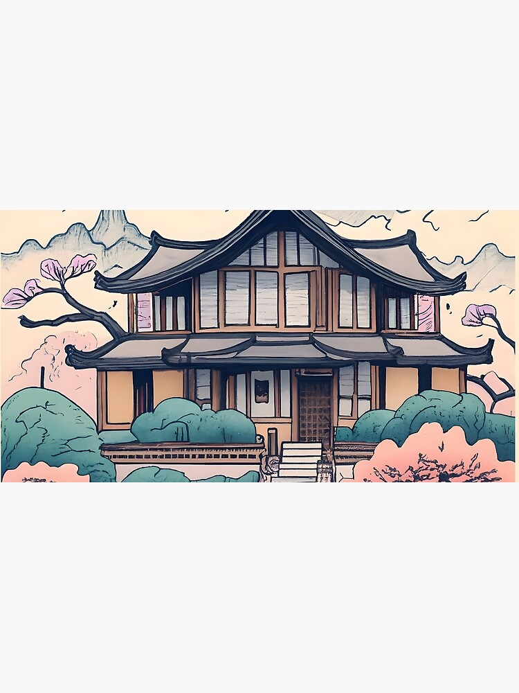 Thumbnail 5 of 5, Mouse Pad, Old Traditional Korean house Hanok Drawing designed and sold by Patricks-Art.