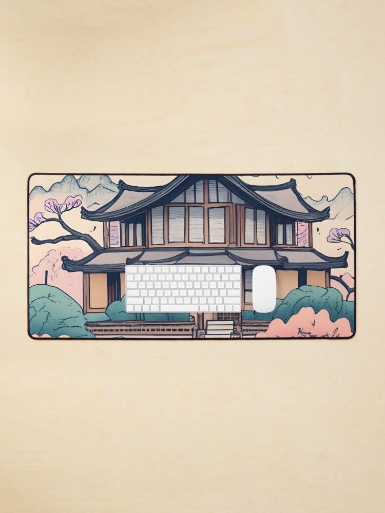 Thumbnail 1 of 5, Mouse Pad, Old Traditional Korean house Hanok Drawing designed and sold by Patricks-Art.
