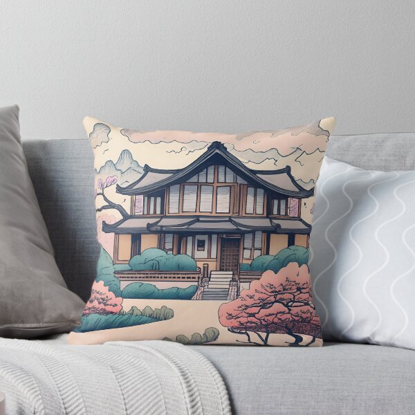 Item preview, Old Traditional Korean house Hanok Drawing designed and sold by Patricks-Art.
