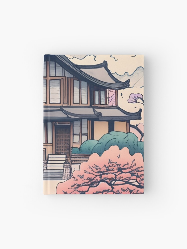 Thumbnail 1 of 3, Journal, Old Traditional Korean house Hanok Drawing designed and sold by Patricks-Art.