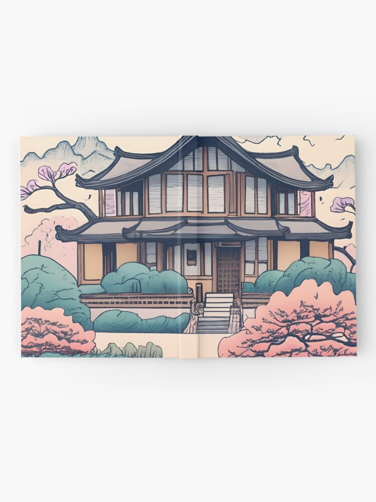 Thumbnail 2 of 3, Journal, Old Traditional Korean house Hanok Drawing designed and sold by Patricks-Art.