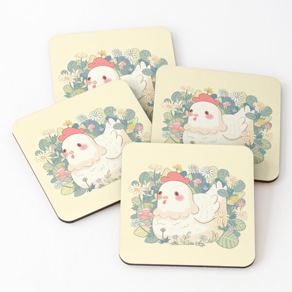Item preview, Cute chicken with flowers pastel colors  designed and sold by Yaragold.