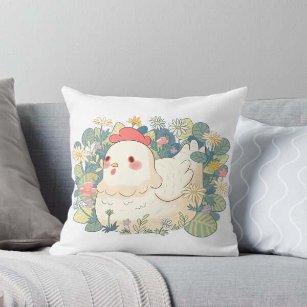 Item preview, Cute chicken with flowers pastel colors  designed and sold by Yaragold.