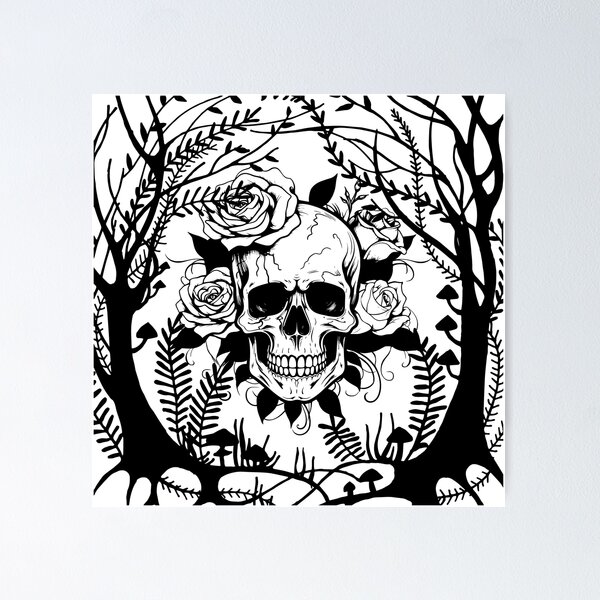 Item preview, Scull and roses  designed and sold by Aidesign77.