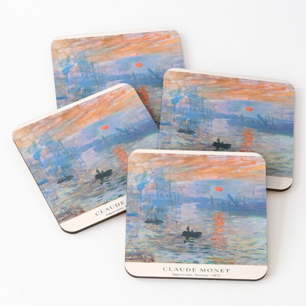 Item preview, Claude Monet Impression, Soleil Levant (Rising Sun), shower curtain, mousse pad, tapestry, blancket designed and sold by Suzana Djordjevic.