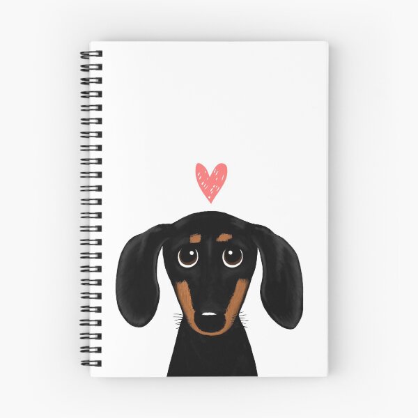 Item preview, Black and Tan Dachshund with Heart | Cute Cartoon Wiener Dog designed and sold by Jenn Inashvili.