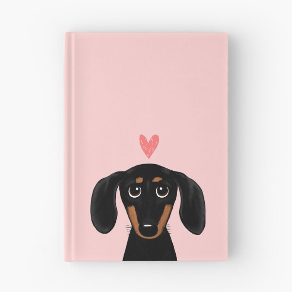 Item preview, Black and Tan Dachshund with Heart | Cute Cartoon Wiener Dog designed and sold by Jenn Inashvili.