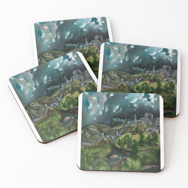 Item preview, El Greco, View of Toledo, cotton bag, shower curtain, mousse pad, hat, stickers designed and sold by Suzana Djordjevic.