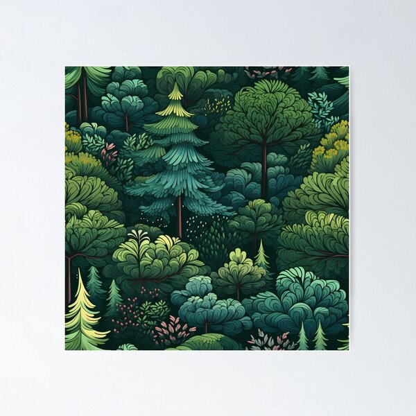 Item preview, forest art seamless designed and sold by Ttthunder123.