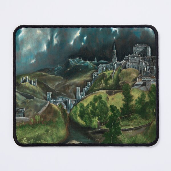 Item preview, El Greco, View of Toledo, cotton bag, shower curtain, mousse pad, hat, stickers designed and sold by Suzana Djordjevic.