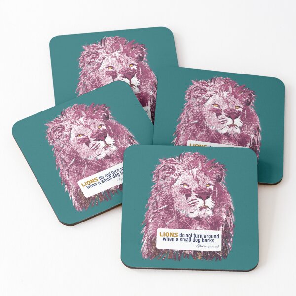 Item preview,  Lions do not turn when a small dog barks African Proverb  designed and sold by ginaisarty.