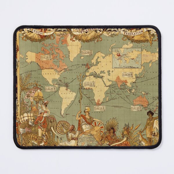 Item preview, Antique Map of the World Vintage designed and sold by antiqueart.