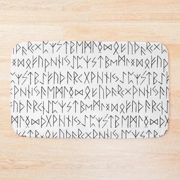 Item preview, Elder Futhark Norse Runes Pattern - White and Black designed and sold by AllRyeTea.