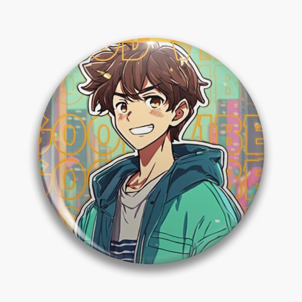 Item preview, Good Vibes Anime Boy designed and sold by chrismaecanes.