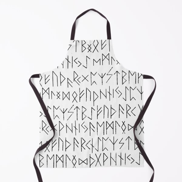 Item preview, Elder Futhark Norse Runes Pattern - White and Black designed and sold by AllRyeTea.
