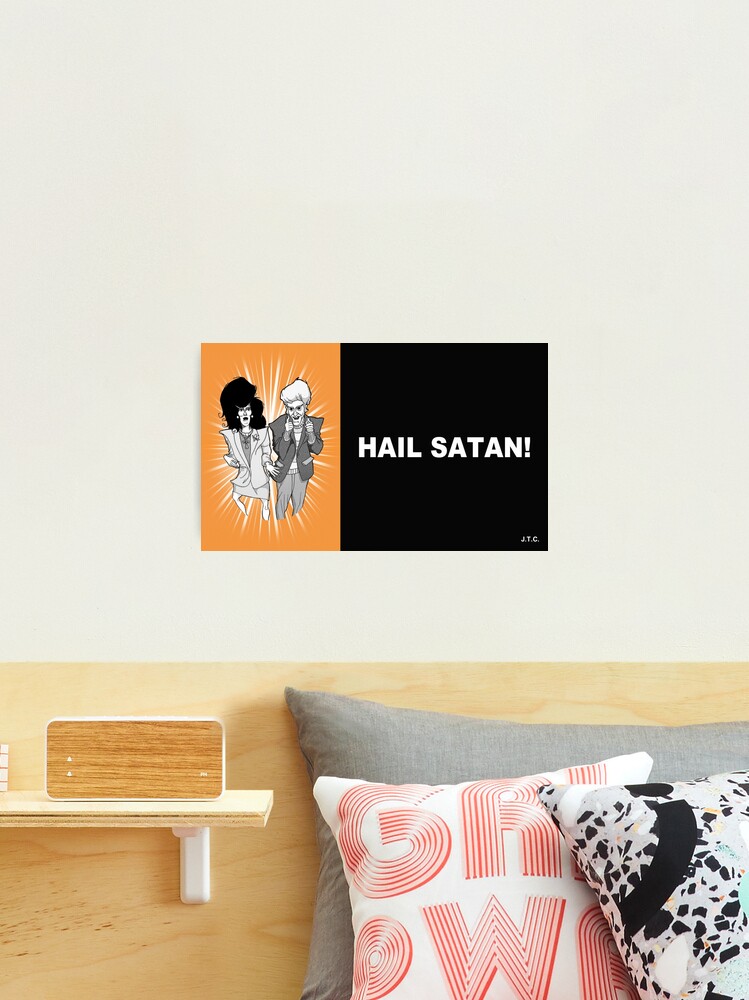 Thumbnail 2 of 3, Photographic Print, MR. SHOW: HAIL SATAN CHICK TRACT designed and sold by MattGourley.