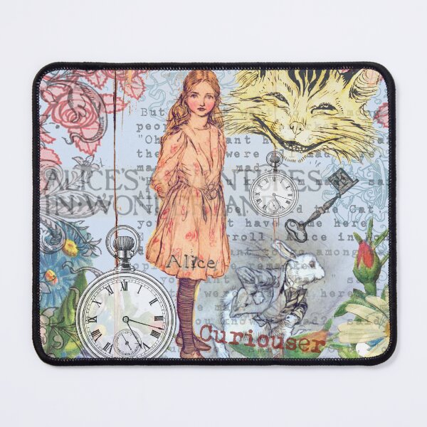 Item preview, Alice in Wonderland Cheshire Cat Art Print White Rabbit designed and sold by antiqueart.