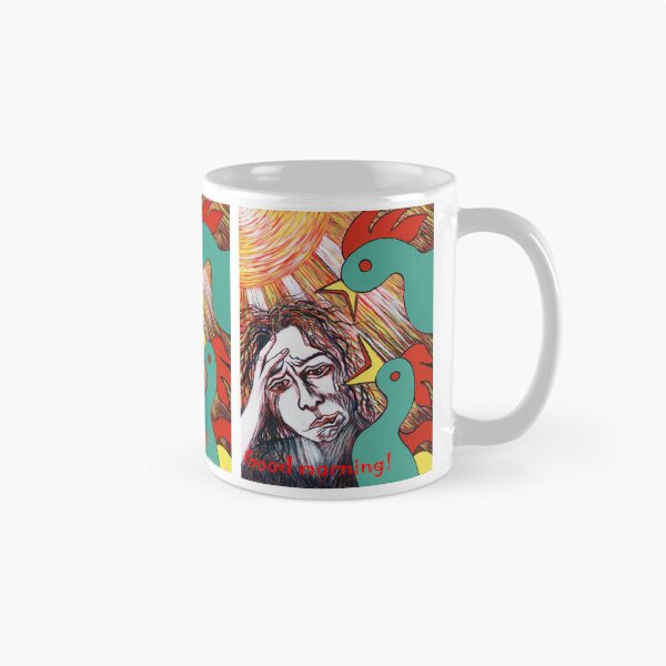 Item preview, morning humour art mug designed and sold by Marion Yeo.