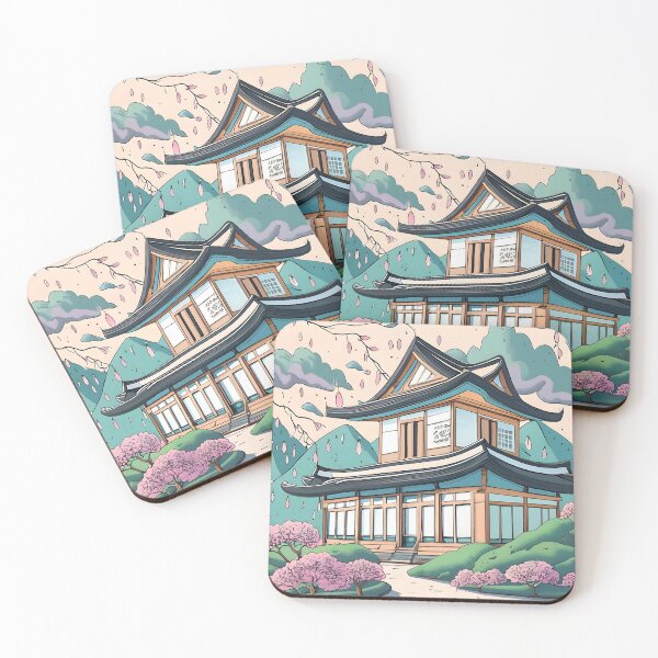 Item preview, Old Traditional Korean house Hanok Drawing designed and sold by Patricks-Art.