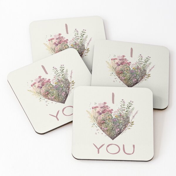 Item preview, I Love You - A bouquet of flowers forming a heart designed and sold by StudioRedKoala.