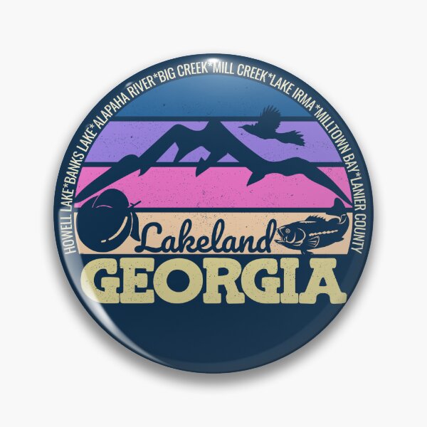 Item preview, Lakeland Georgia Sunset Retro Vintage Local Pride Logo designed and sold by CRHPOD20.