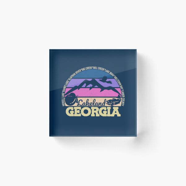 Item preview, Lakeland Georgia Sunset Retro Vintage Local Pride Logo designed and sold by CRHPOD20.