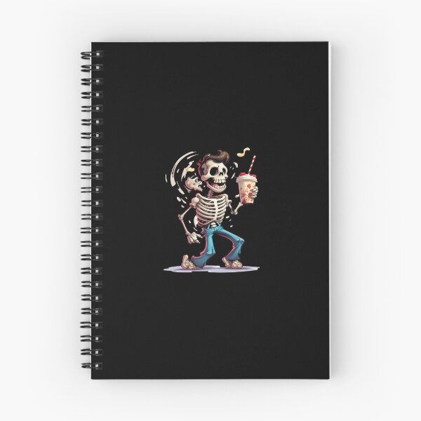 Item preview, Happy skeleton with a milkshake designed and sold by ChesssesShop.
