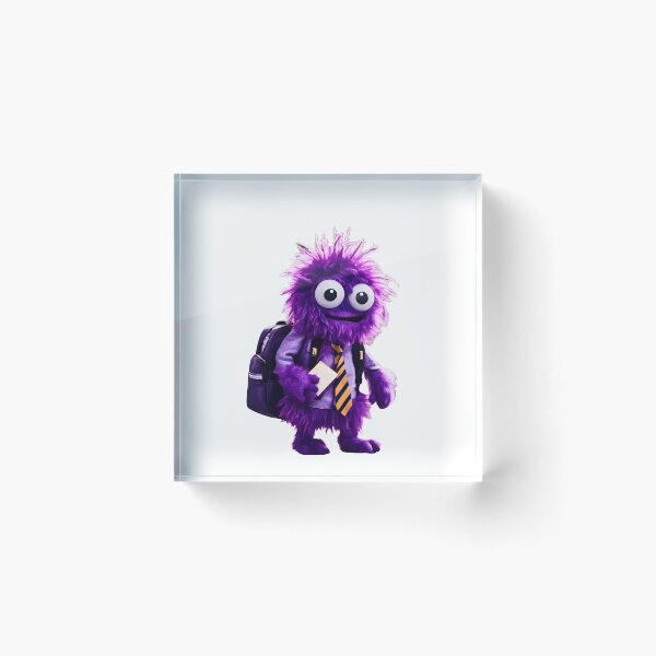 Item preview, Cute purple monster goes to school. designed and sold by Zen-Hues.