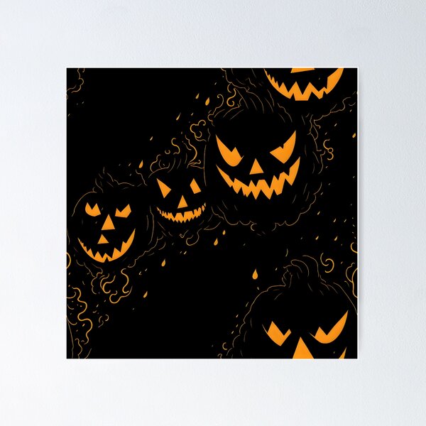 Artikelvorschau, gruselige Kürbisgeister vom letzten Halloween entworfen und verkauft von DamDesign-Art87.