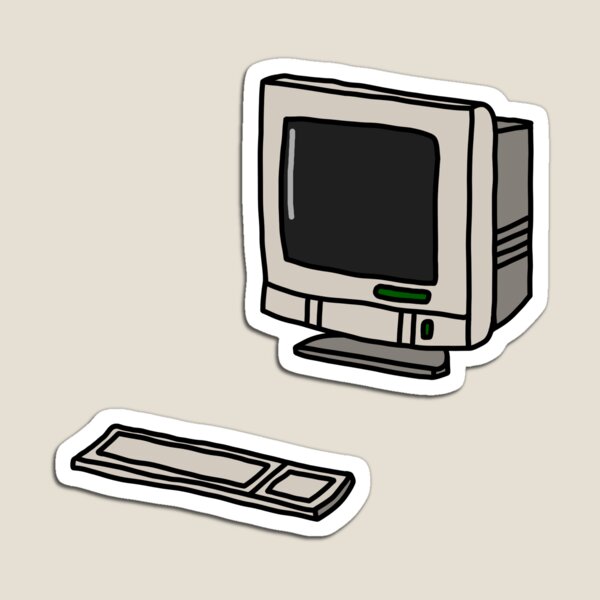 Item preview, CRT retro computer cartoon sticker designed and sold by DeepLifeArt.