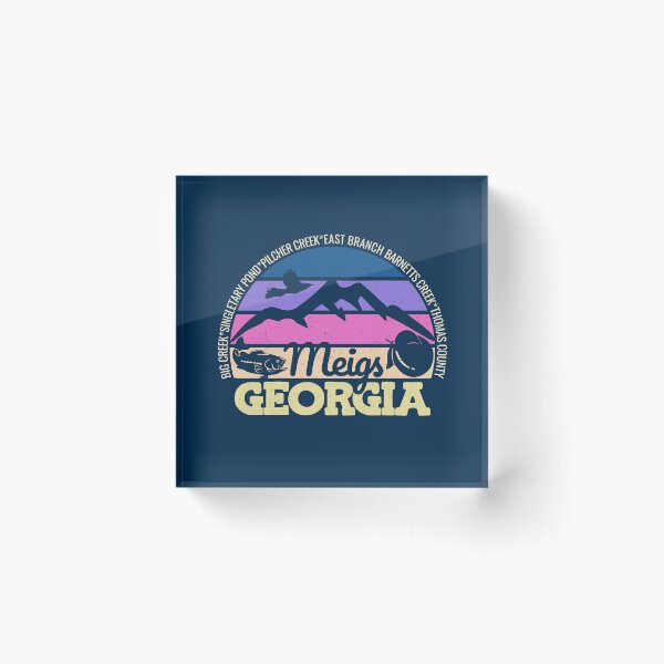 Item preview, Meigs Georgia Sunset Retro Vintage Local Pride Logo designed and sold by CRHPOD20.