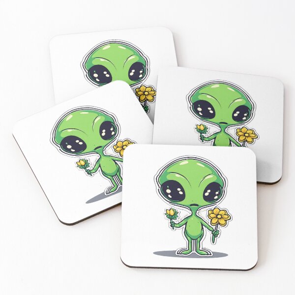 Item preview, Alien Dude Holding Flowers  designed and sold by Inkd-Tee.