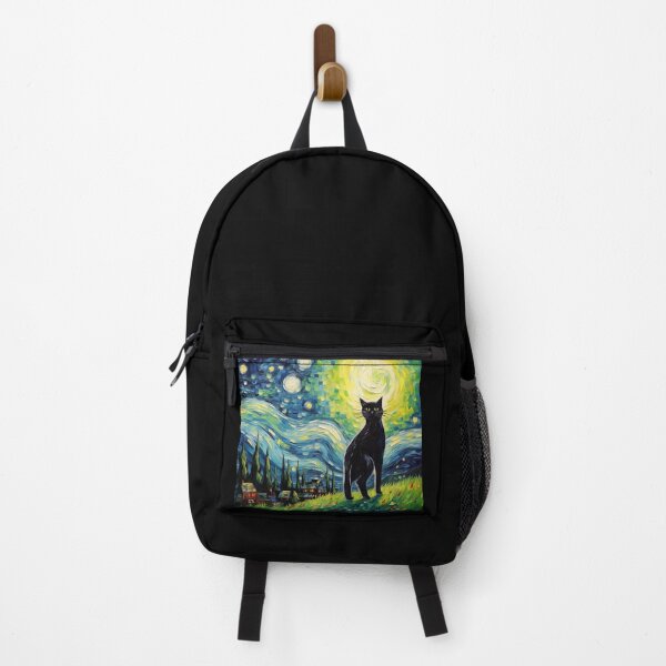 Item preview, Cat Van gogh Inspired Starry Night Painting for Van gogh Lovers designed and sold by Vangoholic.