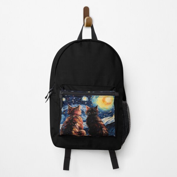 Item preview, Cat Van gogh Inspired Starry Night Painting for Van gogh Lovers designed and sold by Vangoholic.