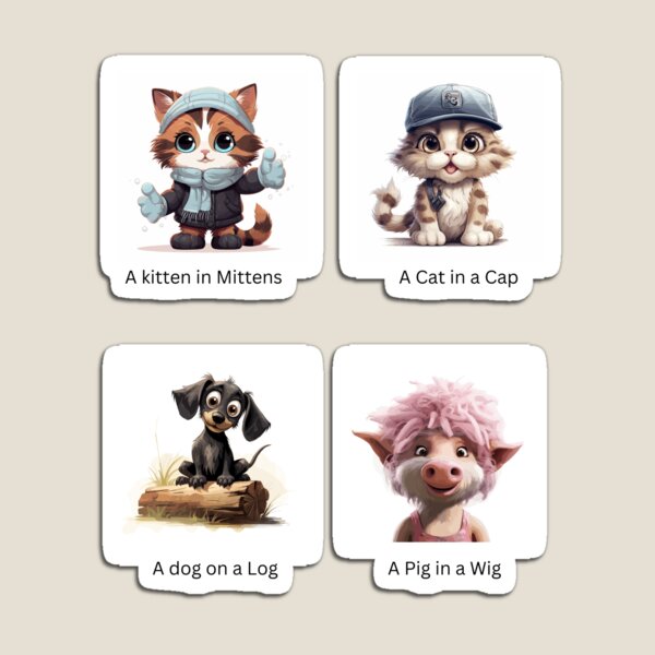 Item preview, Rhyming Words Stickers, pack 4 designed and sold by Ellimade.