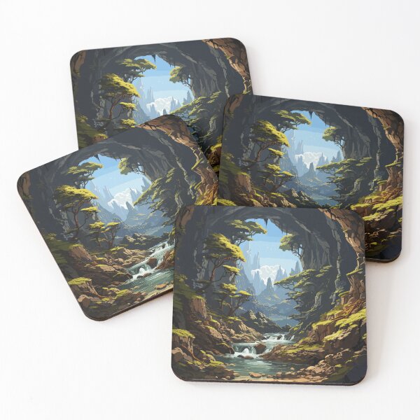 Item preview, Big forest open sky looking to a cave. designed and sold by KreaDesigner.