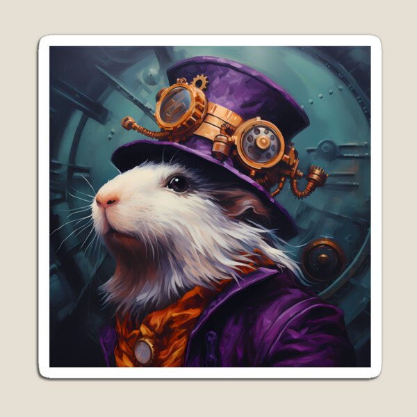 Item preview, Steampunk Guinea Pig Portrait designed and sold by SchorlCraft.