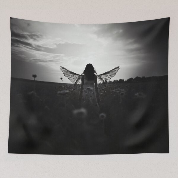 Item preview, Angel woman with wings, black and white photograph  designed and sold by Lala and Jull.