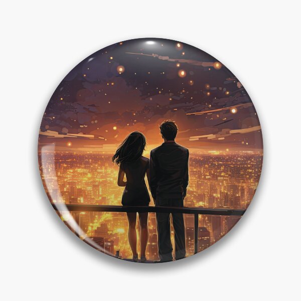 Item preview, couple looking at the city designed and sold by VasaJeBre.