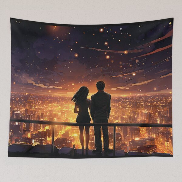 Item preview, couple looking at the city designed and sold by VasaJeBre.