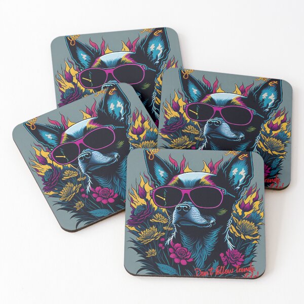 Item preview, Quadrupedal sophistication, chihuahua dog with glasses designed and sold by Omarupattern51.