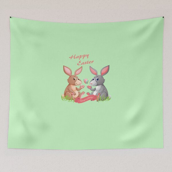 Item preview, Two Adorable Easter Rabbits - Happy Easter Grandma designed and sold by Jecolds.